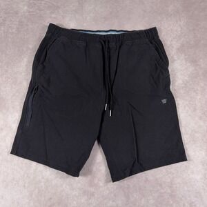 Mack Weldon Ace Sweatshort French Terry Cotton Spandex Size Large Black Mens